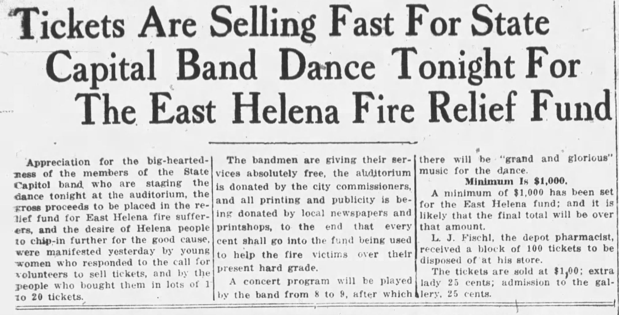 East Helena Fire of 1919